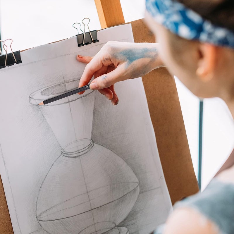 PANDAFLY Professional Drawing Sketching Pencil Set - 12 Pieces Graphite Pencils(14B - 2H), Ideal for Drawing Art, Sketching, Shading, Artist Pencils for Beginners & Pro Artists - Image 4